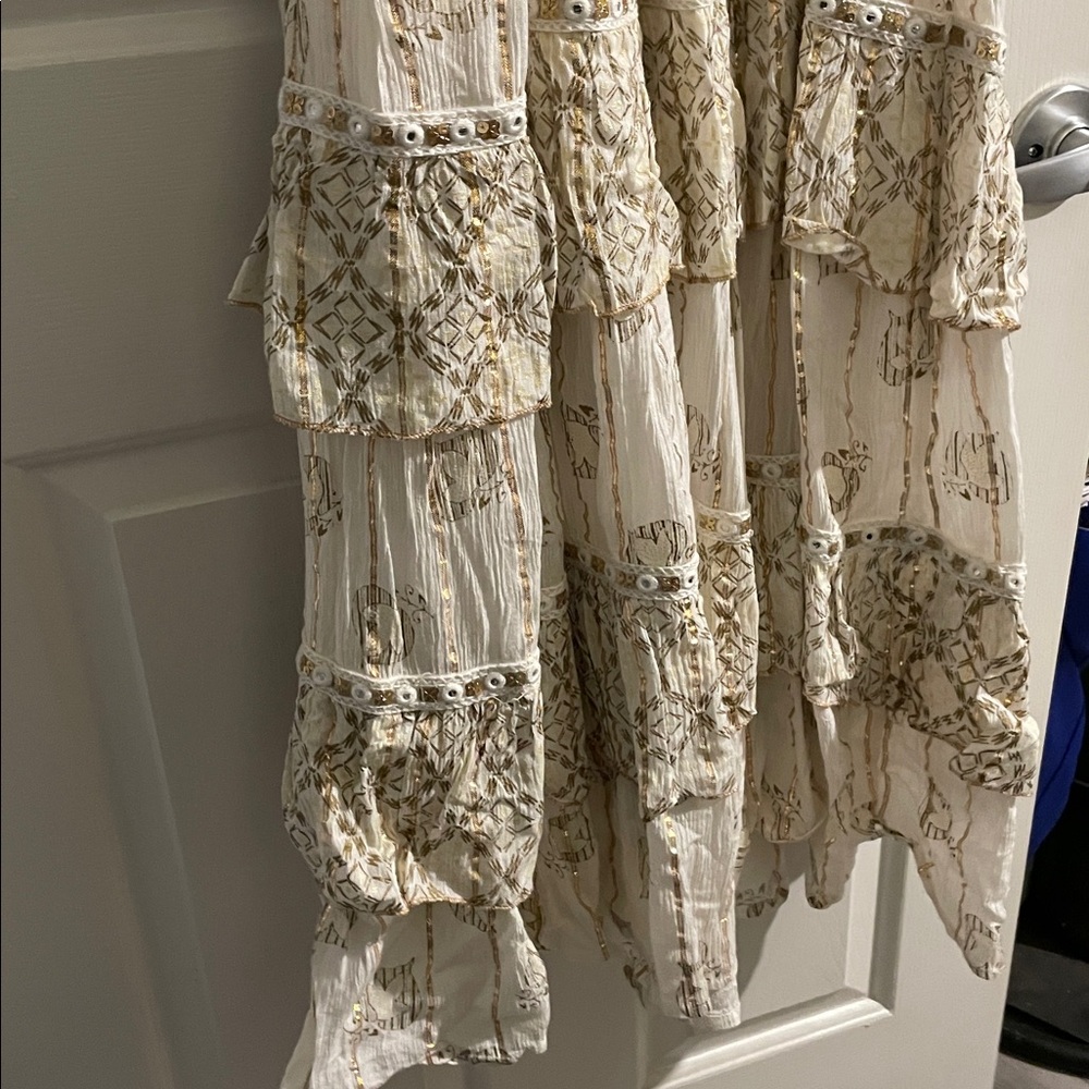 Boutique White Bohemian Maxi Dress - Picture 4 of 12